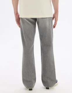 Jeans met flare pasvorm, 100% Katoen - Grijs