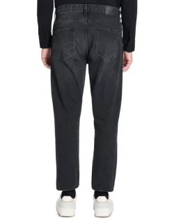 Jeans ontspannen 100% katoen c85 - zwart