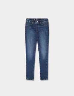 Jegging met hoge taille - donkerblauw
