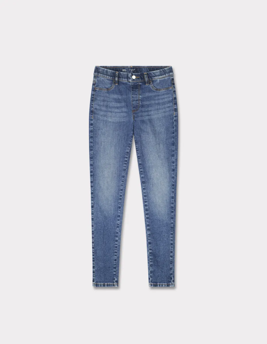 Jegging met hoge taille - blauw