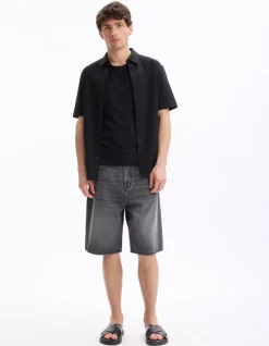Jersey shirt regular fit - zwart