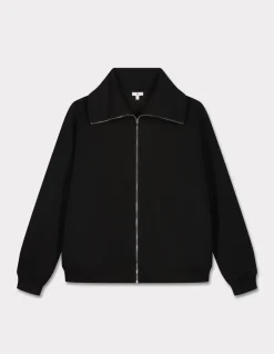 Joggingjack met rits - zwart