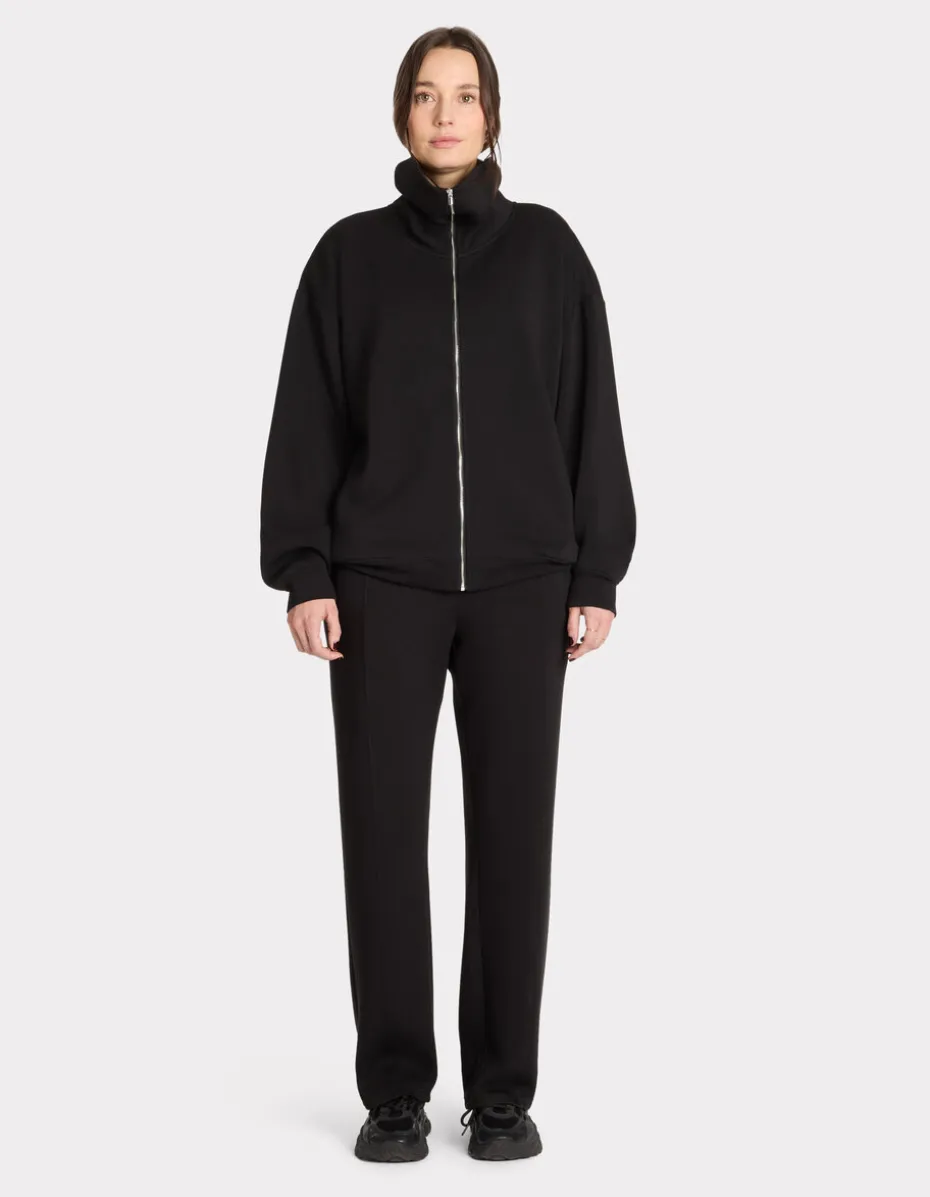 Joggingjack met rits - zwart