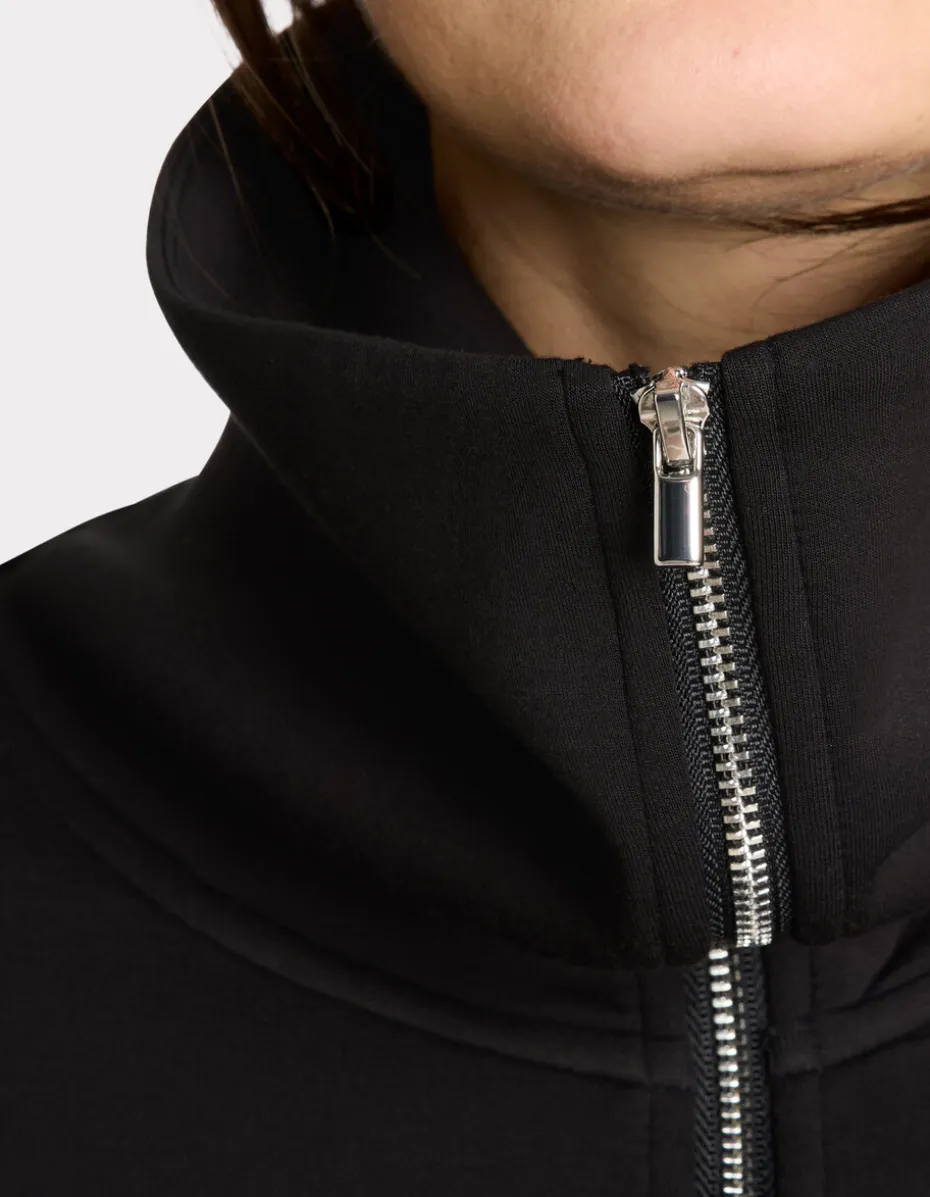 Joggingjack met rits - zwart