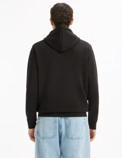 Katoenen hoodie - zwart