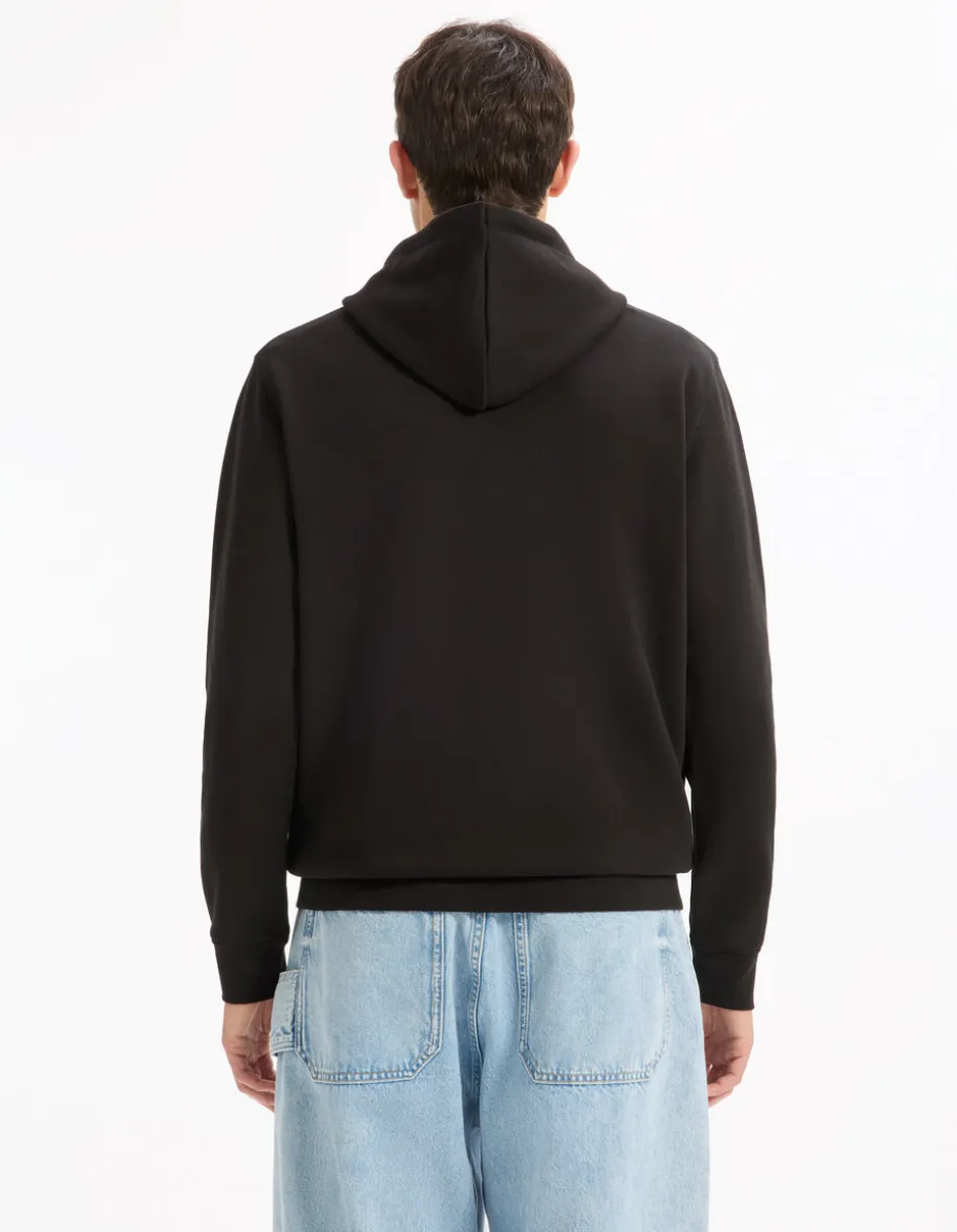 Katoenen hoodie - zwart