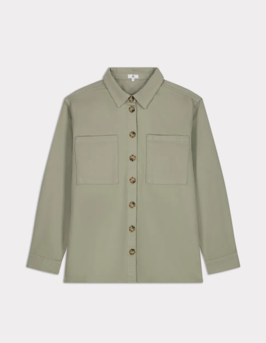 Katoenen overshirt - groen