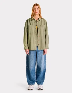 Katoenen overshirt - groen