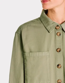 Katoenen overshirt - groen