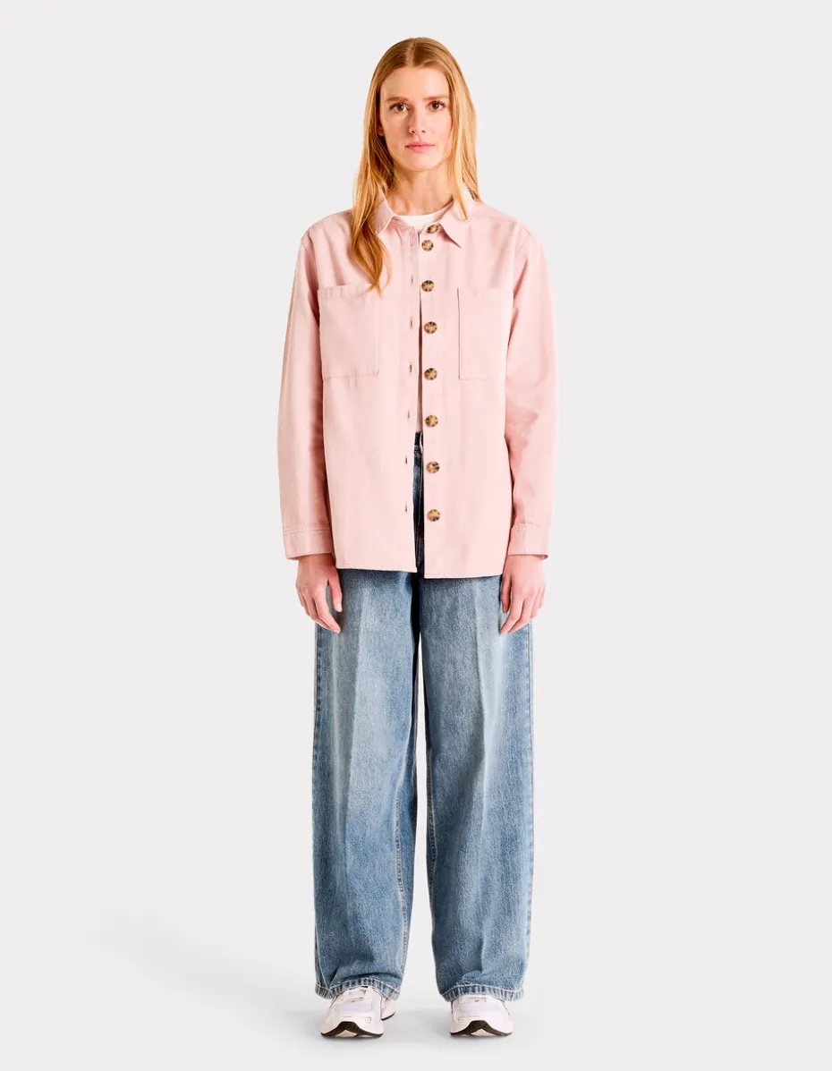 Katoenen overshirt - roze