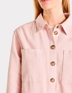 Katoenen overshirt - roze