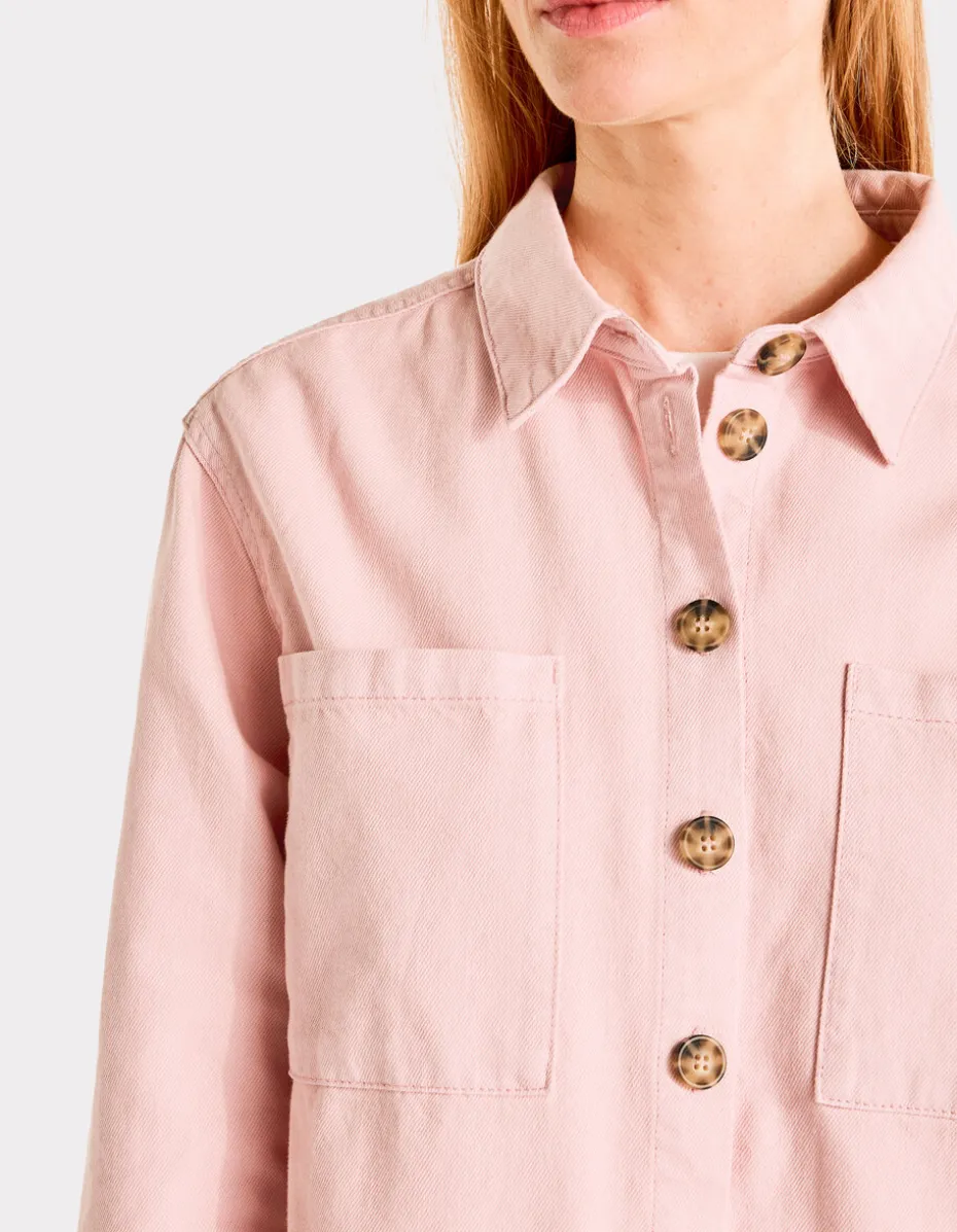 Katoenen overshirt - roze