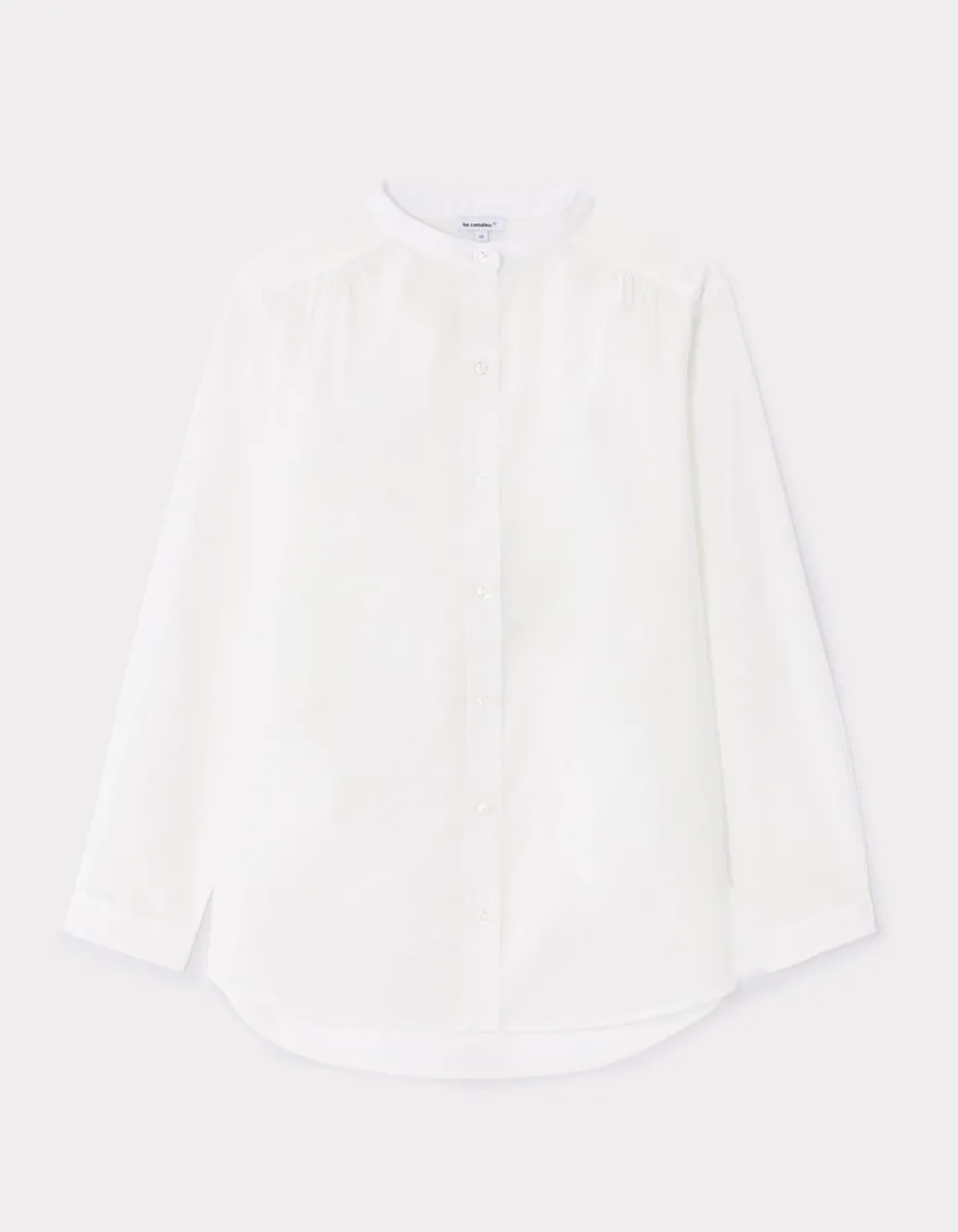 katoenen voile blouse - ecru