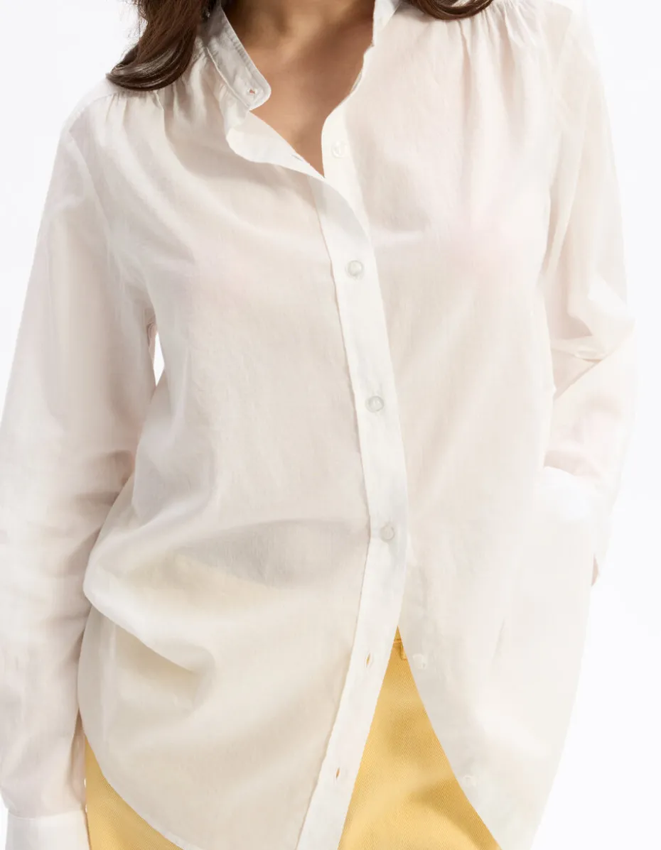 katoenen voile blouse - ecru