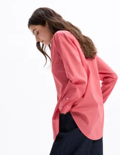 katoenen voile blouse - roze