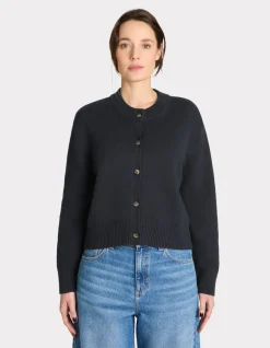 Kort katoenen vest - marineblauw