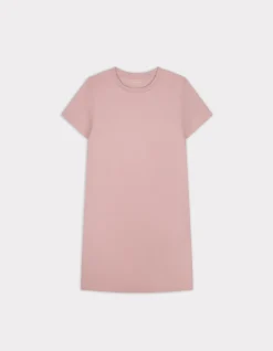 Korte katoenen jurk - roze