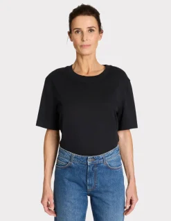 Lang T-shirt van biologisch katoen - zwart
