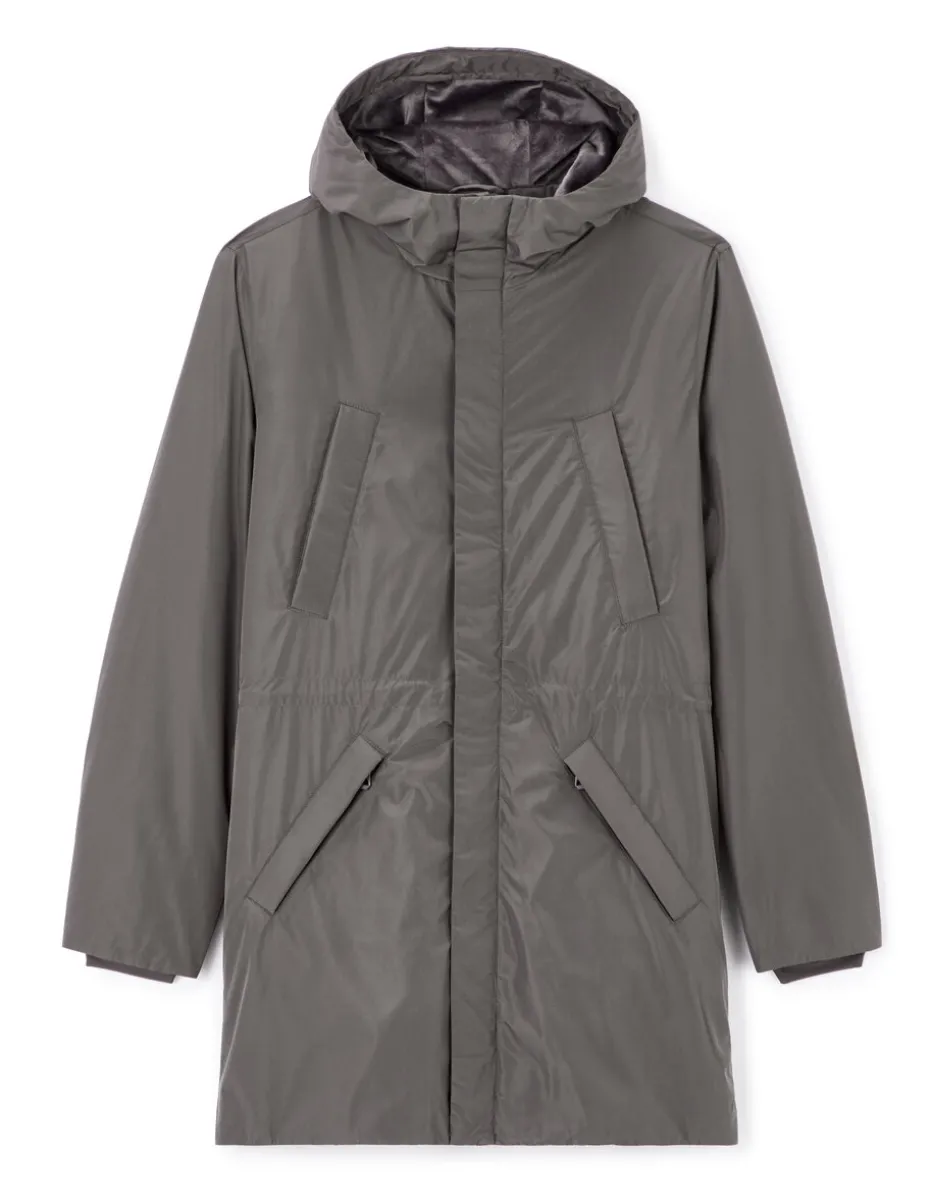 Lange parka - grijs