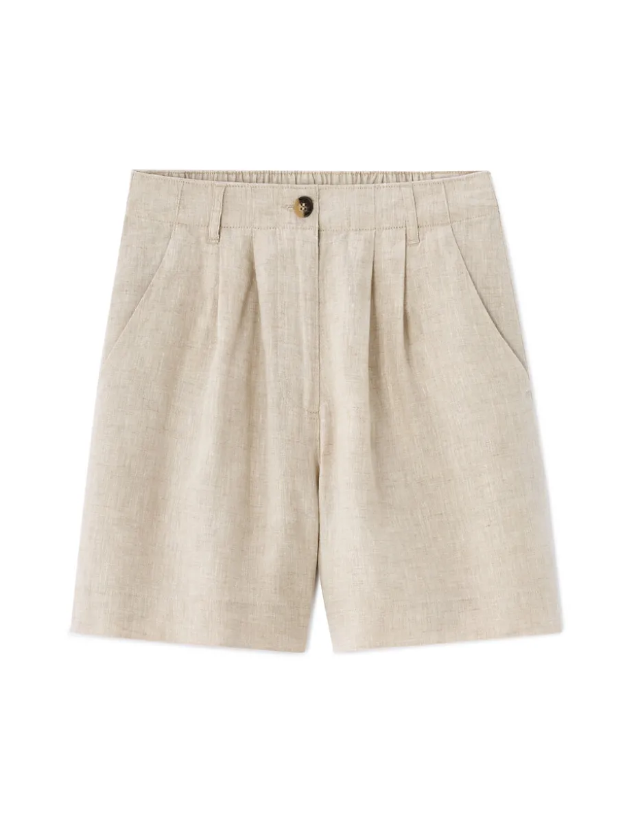 Linnen short - beige