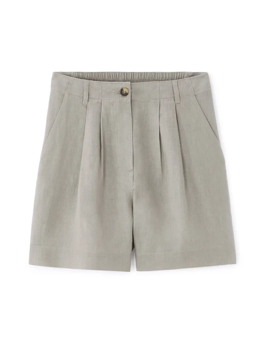Linnen shorts - grijs