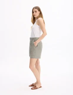 Linnen shorts - grijs