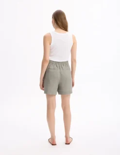 Linnen shorts - grijs