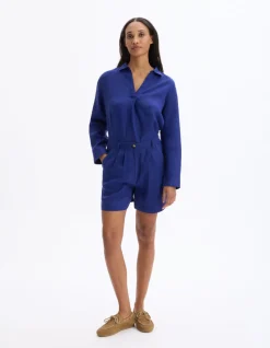 Linnen shorts - indigo