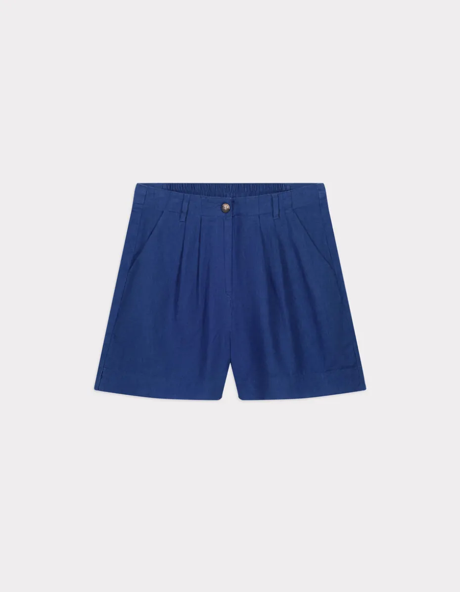 Linnen shorts - indigo