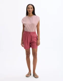 Linnen shorts - roze