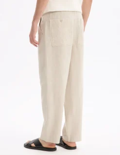 Loose pantalon 100% lin - ecru