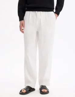 Loose pantalon 100% lin - wit
