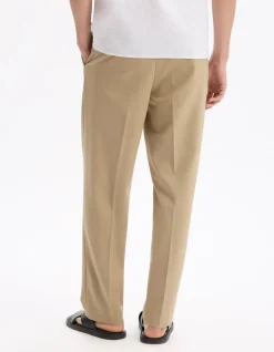 Loose stretch pantalon - beige