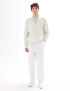 Losse broek stretchkatoen - wit