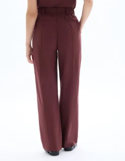 Losse katoenen linnen broek - bruin
