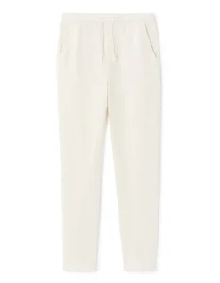Losse katoenen mix pantalon - beige