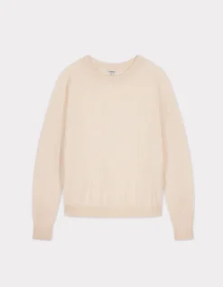 Losse trui met ronde hals - beige