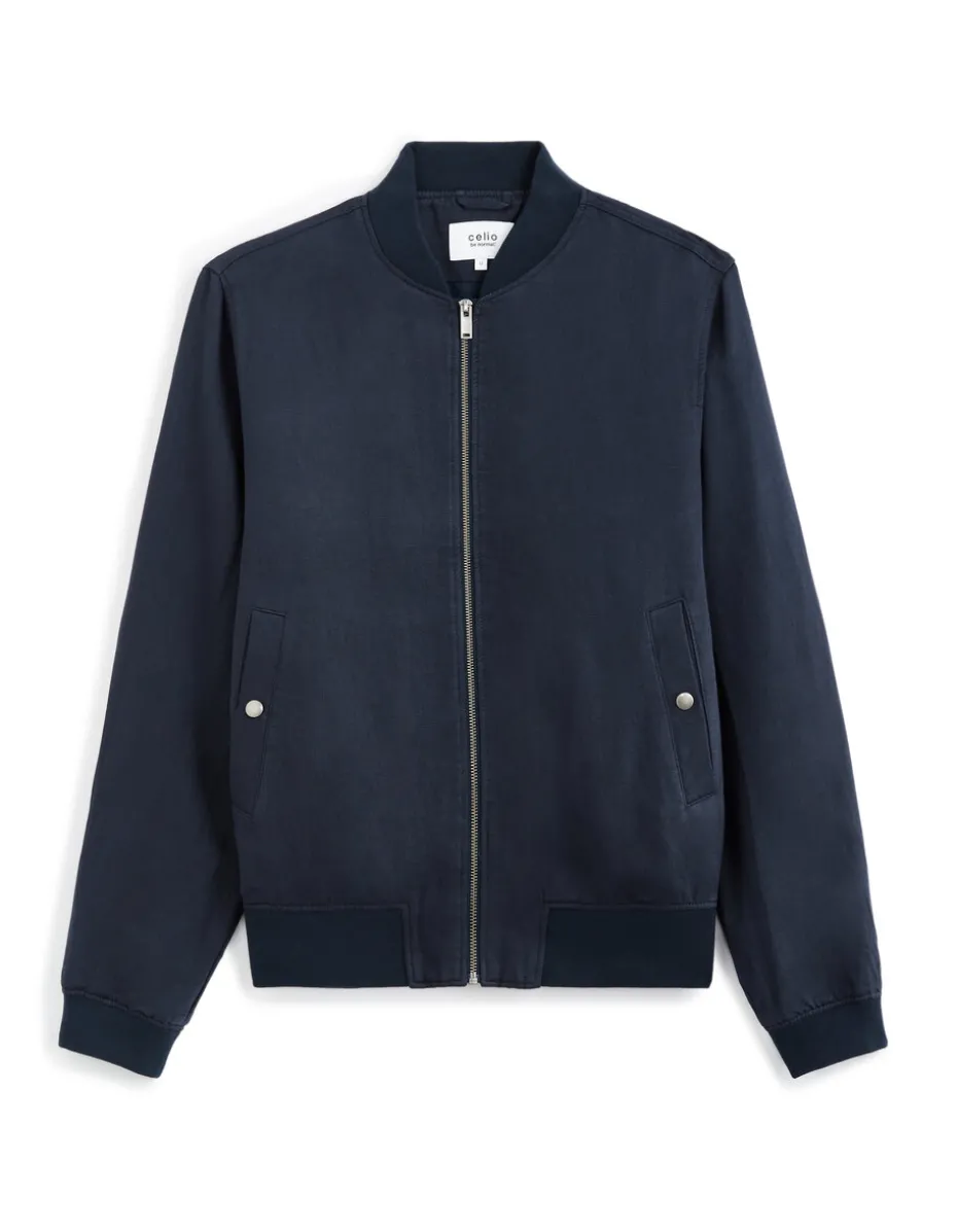 Lyocell en linnen mix bomber