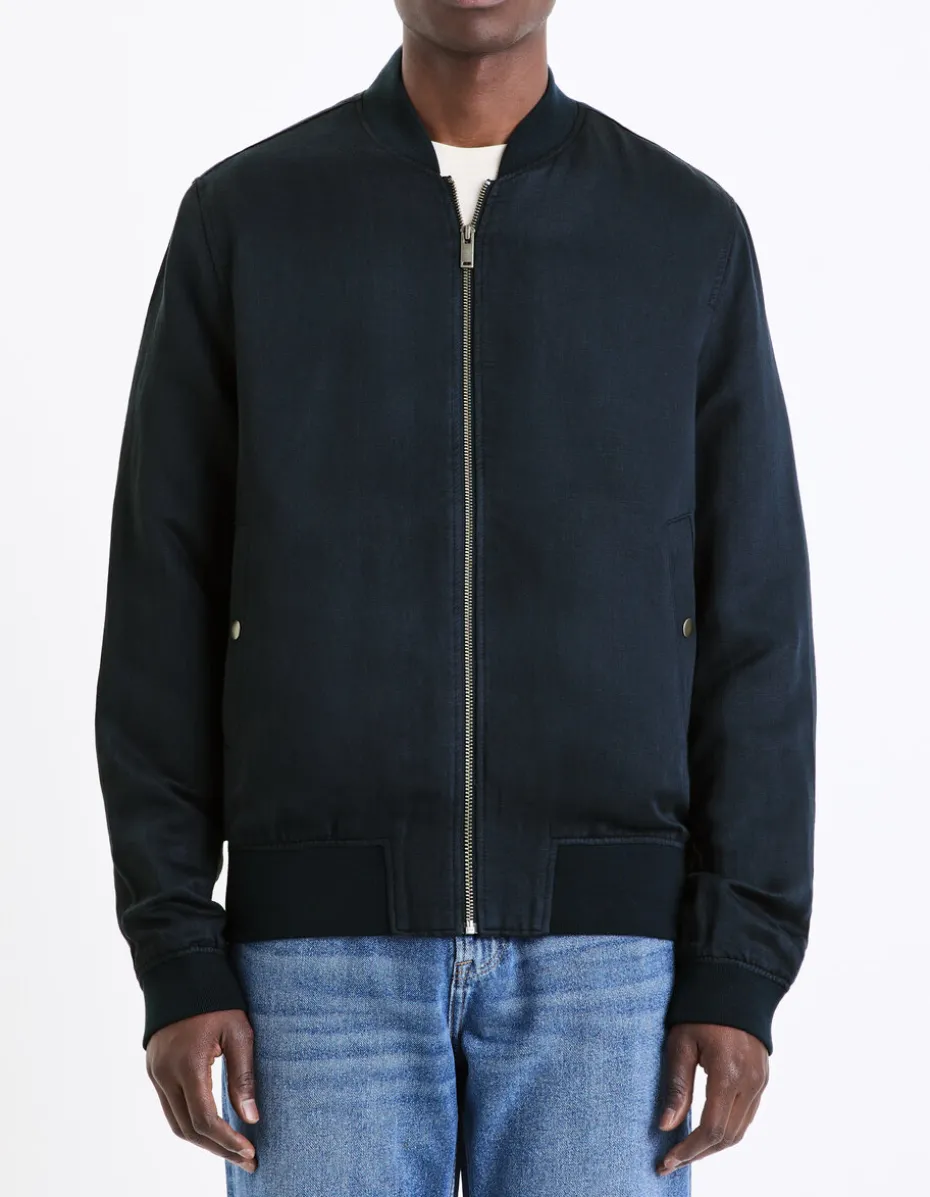 Lyocell en linnen mix bomber
