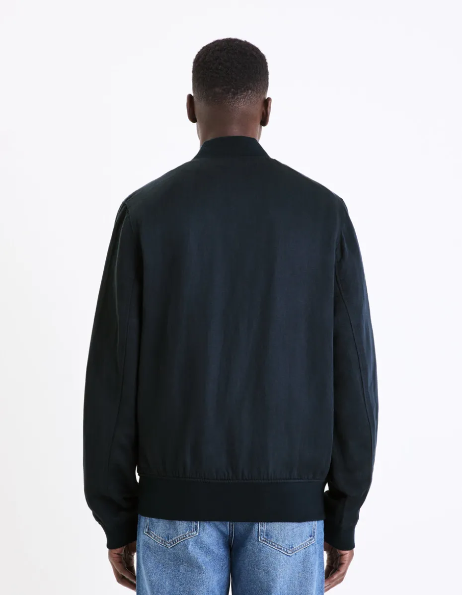 Lyocell en linnen mix bomber