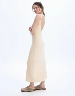 Modal bodycon jurk - beige
