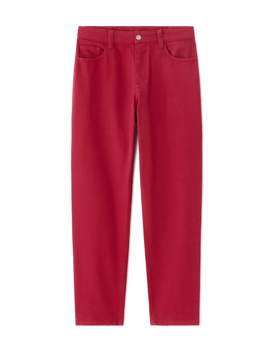Mom jeans - rood
