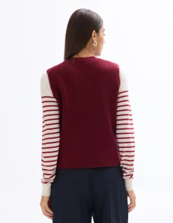 Mouwloos geknoopt gilet - Rood