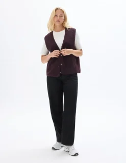 Mouwloos sherpa gilet - bruin