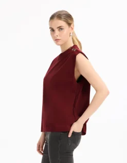 Mouwloos T-shirt - rood