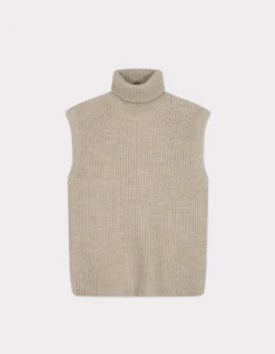 Mouwloze coltrui - beige