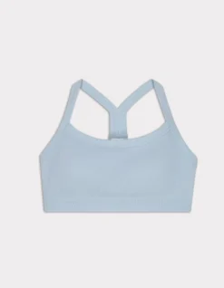Naadloze bralette met dunne bandjes - lichtblauw