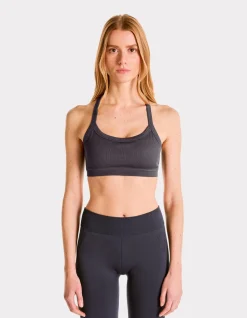 Naadloze bralette met dunne bandjes - grijs