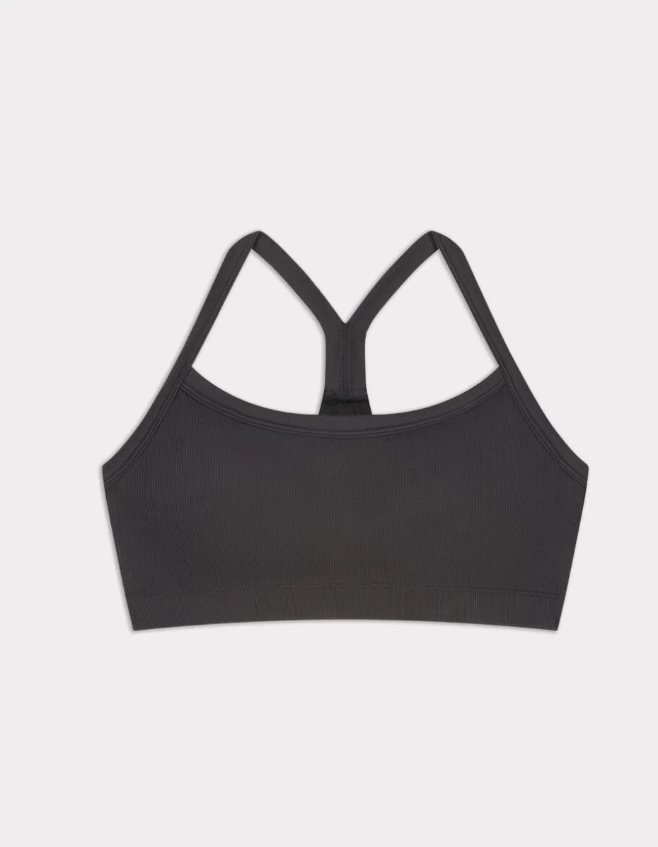 Naadloze bralette met dunne bandjes - grijs