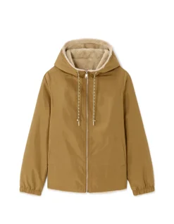 Omkeerbare Parka met donzige voering - bruin